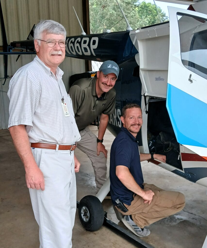 Helicopter pilot Jeff Johnson instructed two orientees who'll be serving in hard places.